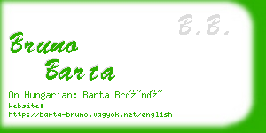 bruno barta business card